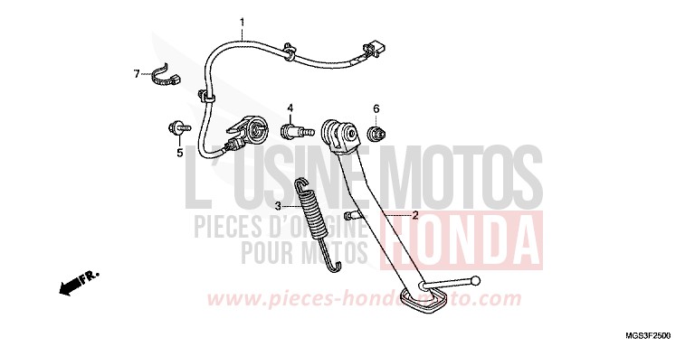 STAENDER von NC700X Schaltgetriebe DARKNESS BLACK METALLIC (NH463) von 2013